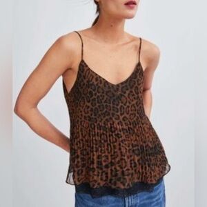 Zara Trf collection leopard print Camisole Top